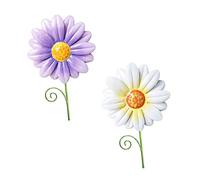 BESPORTBLE Home Decor Pack of 2 Flower Stakes, Metal Flowers, Outdoor Decoration, Sunflower, Garden Decoration, Metro Pole, Planters for Outdoor Use, Flower Garden Stake, Daisy