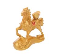 BESPORTBLE Horse Year Ornament with Yuan Bao Sculpture Chinese Zodiac Desktop Ornament for Office and Home Wealth Prosperity Feng Shui Collectible Figurine for Year Decoration