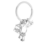 BESPORTBLE Housewarming Keychain Aesthetic Metal Key Ring New Home Keychain for Housemates