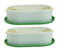 BESPORTBLE Hydroponic Cat Grass Tray 2pcs, Reusable Plastic Cat Grass Planter Box for Indoor Home Hydroponic Cultivation and Year-Round Catnip Growing for Cats