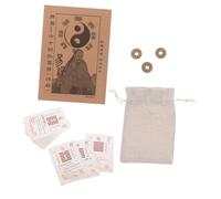 BESPORTBLE I Ching Hexagram Cards with Instruction Guide and Prosperity Coins for Feng Shui Divination Paper Cards with Visual Analysis for Self-discovery and Cultural Wisdom