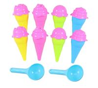 BESPORTBLE Ice Cream Cone Sand Plastic Beach Sand Play Mold with Scoop Friendly Lightweight Pit for Outdoor Indoor Fun