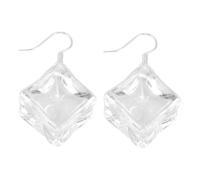 BESPORTBLE Ice Cube Earrings for Women Exaggerated Dangle Resin Earrings Cute Jewelry for Warm Weather Events Trendy Ear Decor