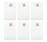 BESPORTBLE Identification Cards with Minimalist Design White PVC 6pcs for Truck Drivers, Multipurpose Access Control System Badges, User-Friendly Printable Blank Name Tags Sturdy Plastic