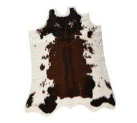 BESPORTBLE Imitation Cow Pattern Floor Mat Tea Table Carpet Living Room Carpet Irregular Shape Acrylic Polyester Material without Hair Slipping without Fading Modern Chic Style Bed Mat