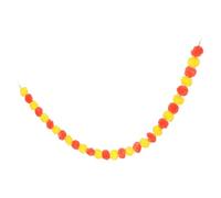 BESPORTBLE Indian Style Marigold Garland with Bells and Leaves Artificial Orange and Yellow Floral Decoration for Diwali Fiesta Party Wedding and Spring Festival Easy to Hang with Authentic