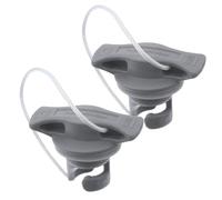 BESPORTBLE Inflatable Boat Air Valve - Leak-proof Boston Spiral Air Plugs Replacement One Way Screw Nozzle for Kayak, Dinghy, Raft, Canoe, Airbed, Pool, Hot Tub - Light Grey PVC 2pcs