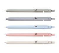 BESPORTBLE Ink Retractable Rollerball Pens 5pcs for Smooth Writing with Ergonomic Design Quick Dry Ink Gel Pens Fine Point 0.5mm Black at Home or School, for Students and Parents