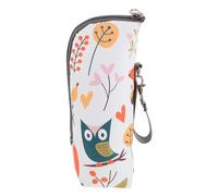 BESPORTBLE Insulated Bottle Cooler Bag with Secure Zipper and Strap Portable Thermal Breastmilk Warmer Pouch Compact Travel Bottle Carrier with Cute Animal Print for Daycare Nursing Moms