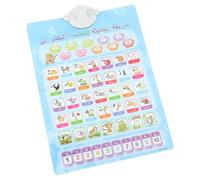 BESPORTBLE Interactive Arabic and English Alphabet Wall Chart Dual Sided Poster for Promotes Pronunciation and Concentration Early Education Tool for Language Development