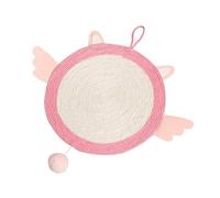 BESPORTBLE Interactive Cat Scratcher Mat Chic Pink Kitten Scratching Toy for Home Engaging Design Encourages Healthy Claw Growth Protects Furniture for Indoor Cats