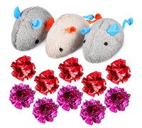 BESPORTBLE Interactive Cat Toys Catnip Mice with Crinkle Balls Engaging Indoor Toys for Kinds of Cats
