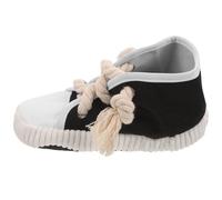 BESPORTBLE Interactive Squeaky Dog for Large and Medium Dogs, Shoe Shape Chewing Made of Sturdy Canvas and Cotton Rope, Bite Resistant and Teeth Cleaning Pet Chew for Play and Dental Health