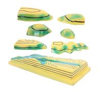 BESPORTBLE Interactive Terrain Contour Map Educational Geography Model for Junior High School Plastic Topographic Learning Aid for Classroom Demonstrations Science Fairs Homeschool