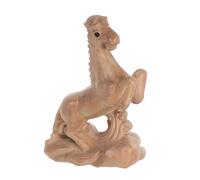 BESPORTBLE Intricately Carved Wooden Horse Figurine Chinese Zodiac Sculpture Desktop Ornament for Home Office Decor Luck Feng Shui Symbol of Success and Vitality