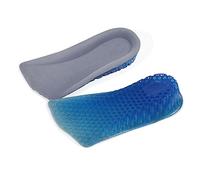 BESPORTBLE Invisible Heel Pad Silicone Height Lift Pad Breathable Honeycomb Half Insole for Improved Step Balance and Comfort in Sneakers and Shoes - 1 Pair Sky Blue