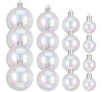 BESPORTBLE Iridescent Baubles Clear Crafting To Fill Plastic Fillable Large 4cm 18pcs Christmas Glitter Ball Ornaments Balls Cake Transparent Bauble Decorative for Holiday Wedding Easter Sturdy Shatte