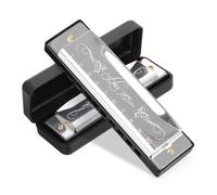BESPORTBLE Irin 10-hole Harmonica in c Major Portable Beginner Mouth Organ for Boys and Girls and Adults Silver Musical Instrument for Educational Practice