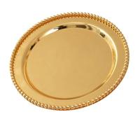 BESPORTBLE Iron Art Fruit Tray 25cm Gold Decorative Snack Bowl Multi-Function Dessert Plate Portable Candy Dish for Home Living Room Tea Table and Wedding Snacks