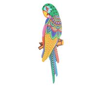 BESPORTBLE Iron Parrot Wall Hanging Metal Birds Wall Art Parrot for Garden Home Decorative Supply 3D Wrought Iron Mexico