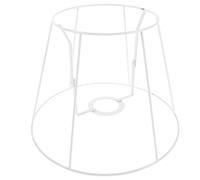 BESPORTBLE Iron Wire Lampshade Frame with Sturdy Structure and Extended Protection, White Spider Washer Fitter Ring Adapter for Home Decor and Bars, Vintage Industrial Look Lamp Shade