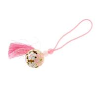 BESPORTBLE Japanese Kinkakuji Omamori Pendant Cherry Blossom Bell Charm for Luck and Prosperity Cultural Blessing Accessory for Schoolbags Backpacks Cars and Home Decor