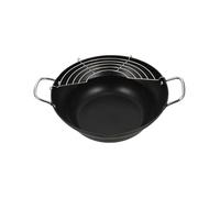 BESPORTBLE Japanese Style Tempura Frying Pot 24cm Nonstick Induction Compatible Deep Fryer Pan Composite Bottom Portable Mini Oil Fryer for Household Kitchen