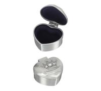 BESPORTBLE Keepsake Box and Built-in High Permeability Flannelette 2pcs Round Tooth Storage Box with Zinc Alloy Material Alloy Protecting and Cherishing Baby Teeth for Christmas for Baby