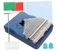 BESPORTBLE Key Portable Thumb Piano Blue Kalimba for Beginners Pure Crisp Tone with Simple Design Musical Instrument Gift