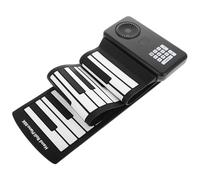 BESPORTBLE Key Silicone Roll-up Piano Keyboard Portable Foldable Electronic Keyboard with Built-in Speaker Battery Operated Soft Silicone Keys for Travel Beginners and Outdoor Use
