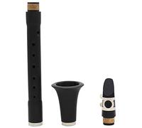 BESPORTBLE Keyless Mini Clarinet for Beginners Pocket-sized Black Wind Instrument Adult Practice Clarinet Lightweight Design