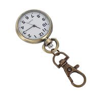 BESPORTBLE Keyring Nurses Watch Alloy Titanium Metal Glass Nursing Pocket Watch with Golden Keychain Shape Simple to Wear Will Not Fall Easily for Medical Occasions and Hospital