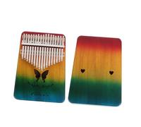 BESPORTBLE Keys Kalimba Thumb Piano Mini Finger Piano for Adults Ergonomic Design with Butterfly Rainbow Color Lightweight Travel Musical Instrument for Beginners and Music Lovers