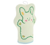BESPORTBLE Kids Scrub Glove with Bunny Crochet Applique, Powerful Exfoliating Bathing Gloves Made of Viscose and Cotton, Cartoon Rabbit Shape for Children, Effective Mud Removing Hand Mitts