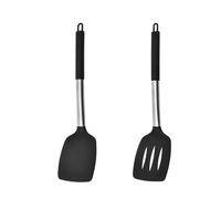 BESPORTBLE Kitchen Silicone Wok Turner 2pcs Hanging Hole Stainless Steel Handle Easy Clean for Home Dining Room