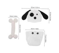 BESPORTBLE Knitted Puppy Outfit for Photography Props Soft Handmade Girl Boy Costume for Hundred Days and First Month Milestone Photoshoot