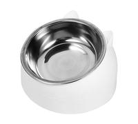 BESPORTBLE Knock over Cat Bowl Elevated Cat Feeder Stainless Steel Water Bowl for Kitten