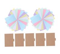 BESPORTBLE Kraft Paper Index Divider Tabs for Filing and Organizing Documents and Papers, Blank Tabbed Guide Cards with Rounded Edges and Index Tabs, for Recipe Organizers and Binders
