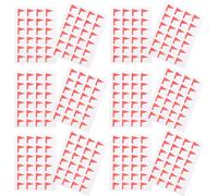 BESPORTBLE Label Stickers 12 Sheets Red Paper Sticker Sheets for Food Containers and Bottles Classification Reusable Adhesive Flags