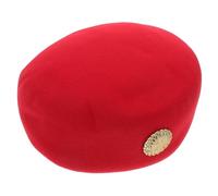 BESPORTBLE Ladies Red Stewardess Cap Ergonomic Flight Attendant Hat for Costume Cosplay Stage Performance for Dress Up Events and Band Performances