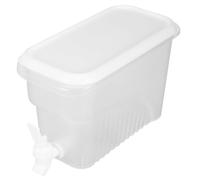 BESPORTBLE Large Capacity Cold Water Jug with Tap Square Drink Dispenser for Refrigerator Sealed Fruit Juice Container for Parties Restaurants and Home Use