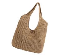 BESPORTBLE Large Capacity Handbag Shoulder Bag Paper Rope Weaving for Lady | Lightweight Storage Design, Handcraft Weaving Finish, Fashionable Creative Style, for Vacations and Travel