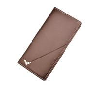 BESPORTBLE Large Capacity Long Man Wallet Practical Soft PU Leather Wallet for Cards Cash Zipper Closure Stylish Design Light Coffee for Everyday Use
