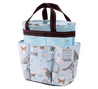 BESPORTBLE Large Capacity Makeup Storage Bag Portable Travel Cosmetic Organizer Pouch with Wide Handle for Camping Bathroom Sundries in Light Blue