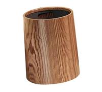 BESPORTBLE Large-capacity Rustic Wood Grain Trash Can Household Waste Bin with Wide Opening for Kitchen Bathroom Living Lidless Design for Easy Disposal and Reusable Sanitary Use