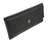 BESPORTBLE Large Capacity Wallet for Women Stylish Multi-Card Holder Pouch with Id Window Compact Design for Business Use for Storing Cards and Cash Black