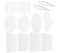 BESPORTBLE Large Fuse Beads Pegboard Clear Plastic DIY Craft Boards for Beads Includes Square Heart Hexagon Circle Shapes with Clips and Ironing Paper Saving and for Creative Projects