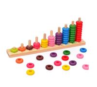 BESPORTBLE Large Math Educational for Early Learning Counting Blocks for Cognitive Development Montessori Plaything for Interaction and Practical Skill Building