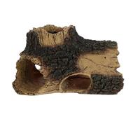 BESPORTBLE Large Resin Tree Stump Aquarium Decoration Artificial Fish Tank Ornament for Betta Fish Reptile Hollow Log Decor for Water Land Habitat