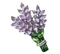 BESPORTBLE Lavender Flower Brooch Pin for Women Decorative Rhinestone Lapel Pin Elegant Accessory for Clothes for Parties Events and Special Occasions Sturdy Material